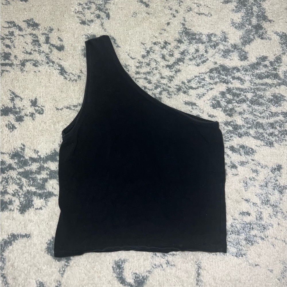 Brandy Melville Black One-Shoulder Top